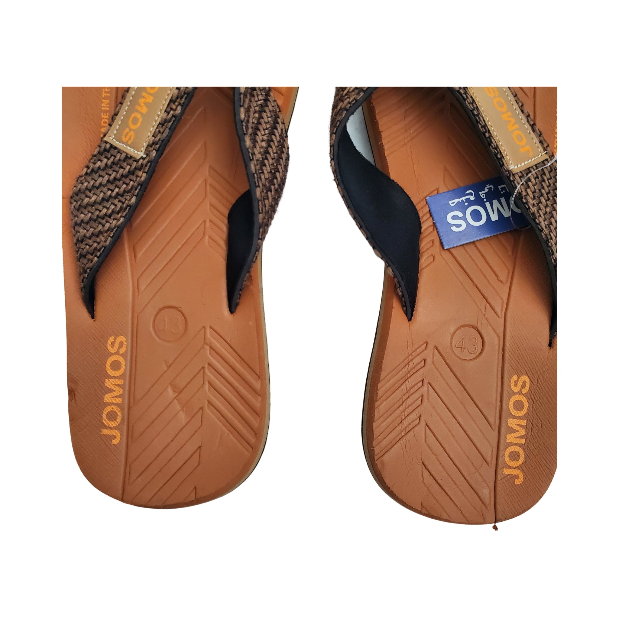 Jomos Mens Flip Flops Leather Sandals Beach Slippers