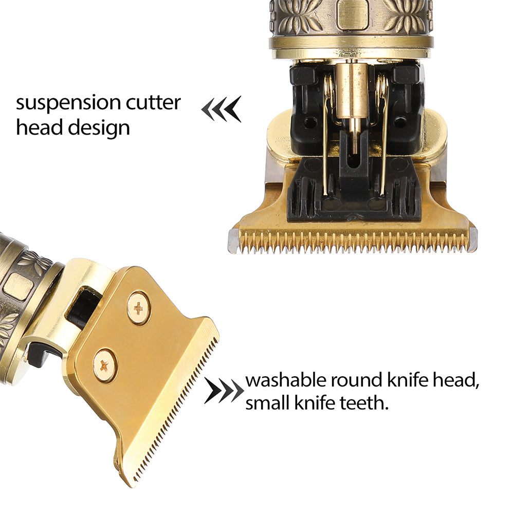 Retro Style USB Rechargeable Cordless Electric Hair Trimmer for Professional and Home Use_10