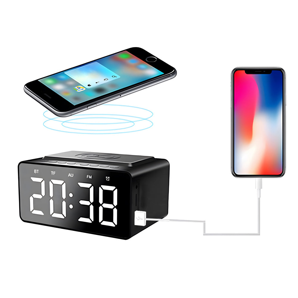 3-in-1 Wireless Bluetooth Speaker, Charger,Alarm Clock- USB Power Supply_5
