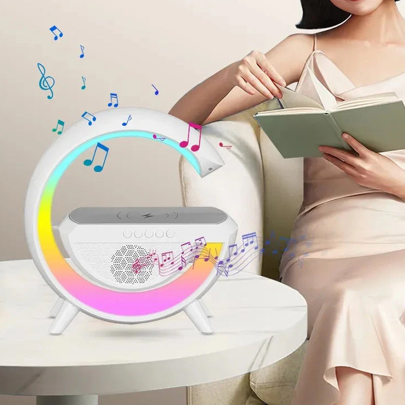 Atmosphere Light Wireless Speaker and Wireless Charger USB Powered_5