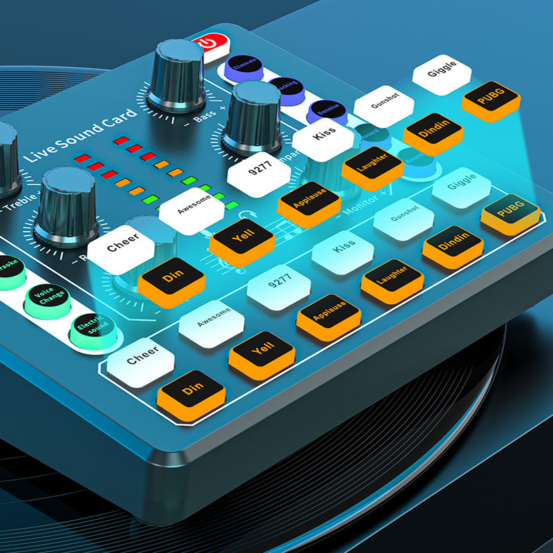 Noise Reduction Sound Card Digital Audio Mixer for Live Streaming-TypeC Rechargeable_13