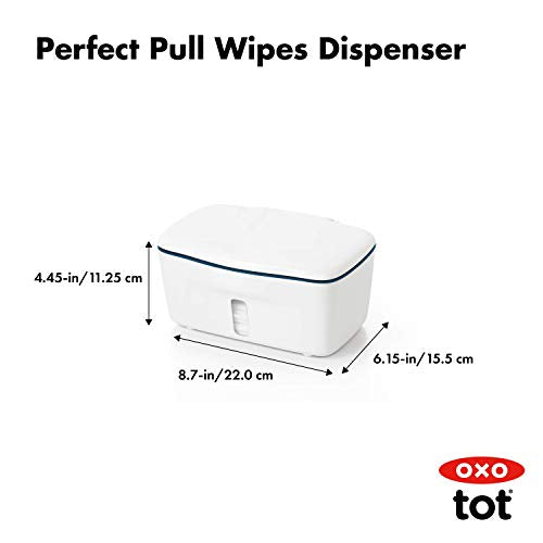 OXO Tot Perfect Pull Wipes Dispenser, Gray , 8.75x6.5x4.5 Inch (Pack of 1)