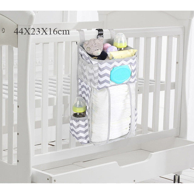 Baby Newborn Bed Storage Organizer Crib Hanging Storage Bag Caddy Organizer For Baby Essentials Bedding Set Diaper Storage Bag