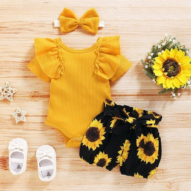 Newborn girl Clothing Outfit (Orange)