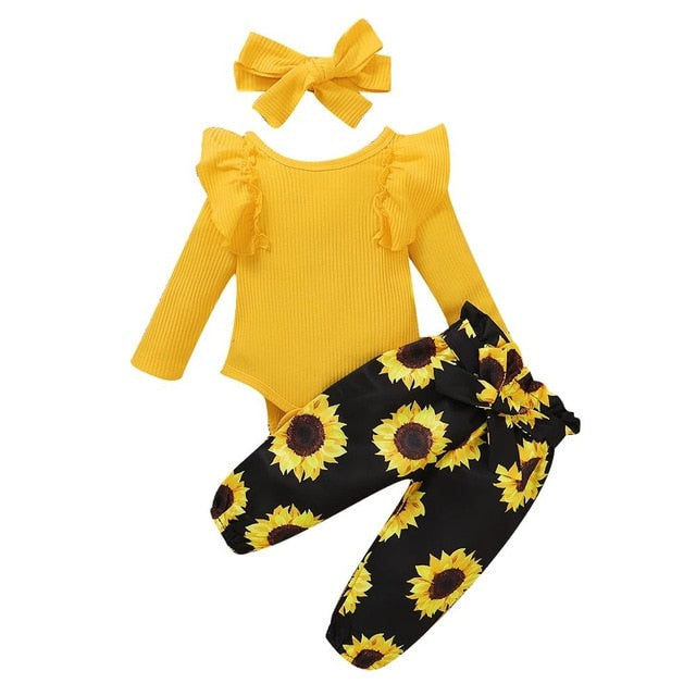 Newborn girl Clothing Outfit (Yellow)