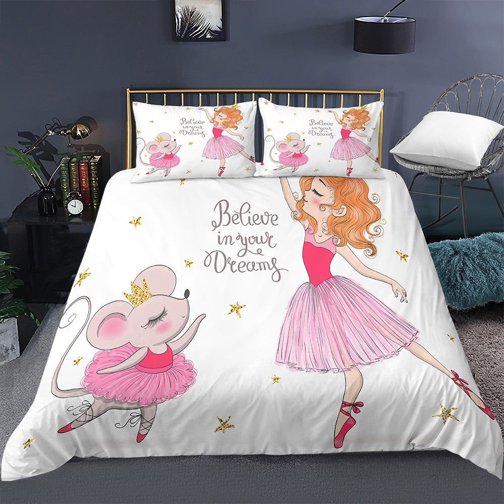 Cartoon Bedding Set for Baby Kids Children Crib Duvet Cover Set & Pillowcase