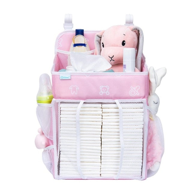 Portable Baby Crib storage and organizer (Pink)